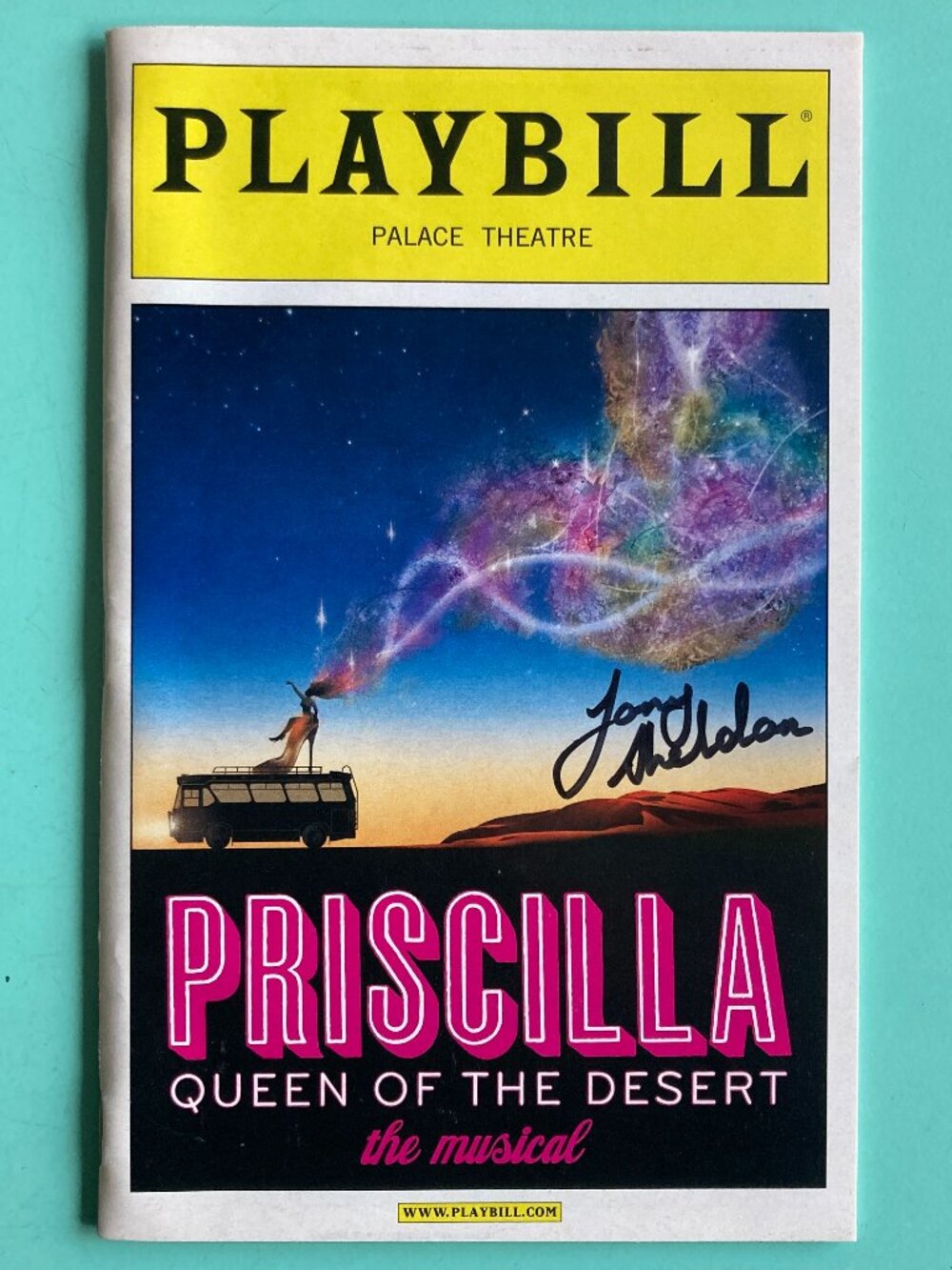Tony Sheldon (Only) Signed Priscilla Queen of the Desert Playbill Will Swenson